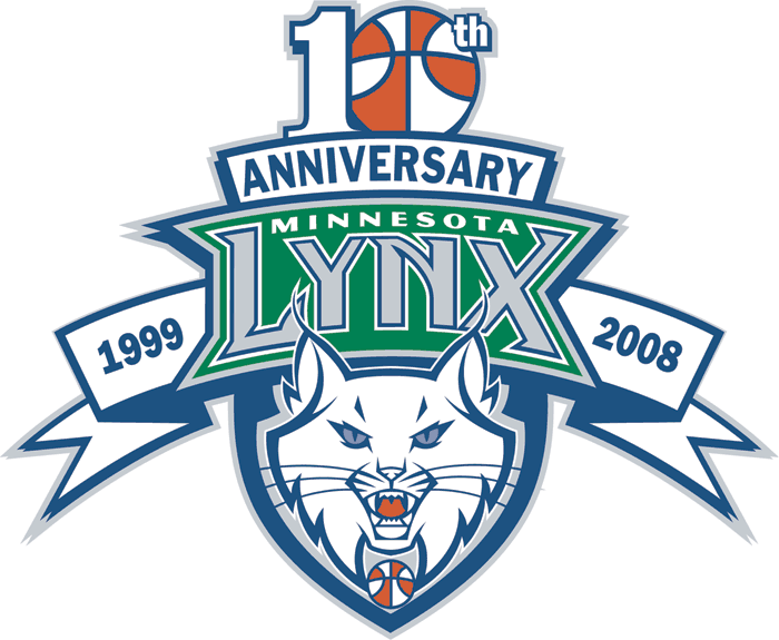 Minnesota Lynx 2008 Anniversary Logo iron on heat transfer